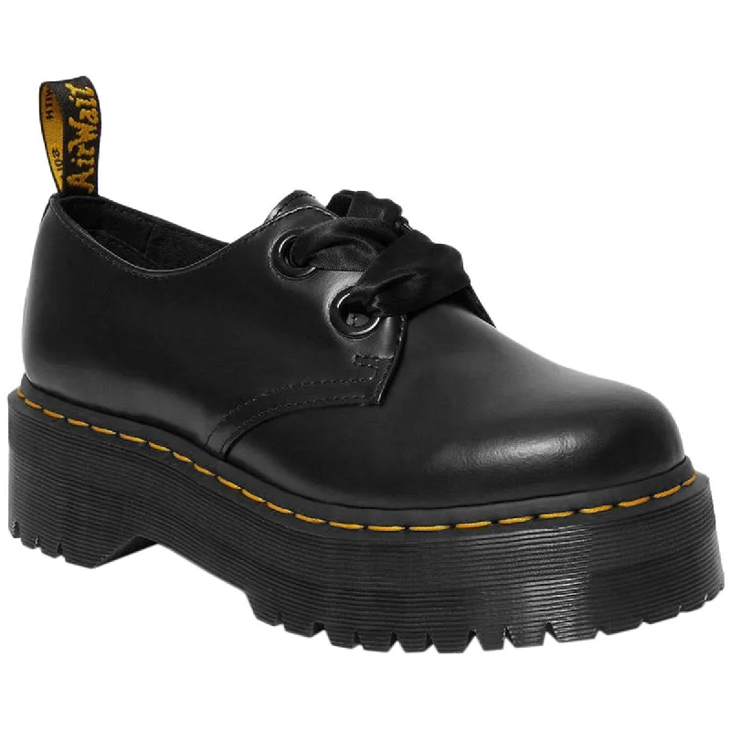 Fashionable sports Dr. Martens Holly Full Grain Smooth Leather Women's Platform Shoes