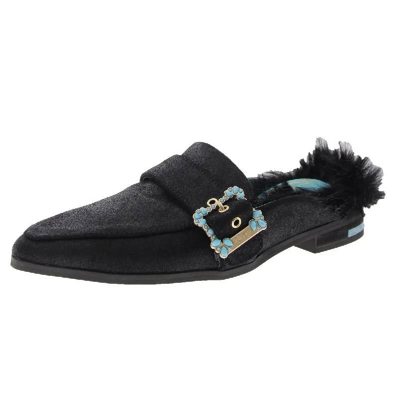 Slim Fit Dr. Scholl's Shoes Womens Mr. Carl Faux Fur Leather Loafers