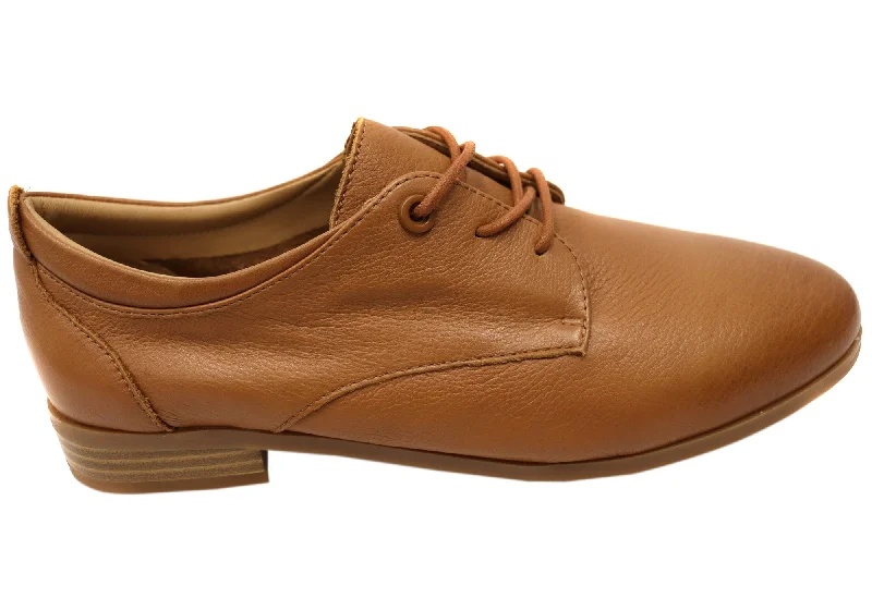 Slim Fit Hush Puppies Luciana Womens Leather Comfortable Lace Up Shoes