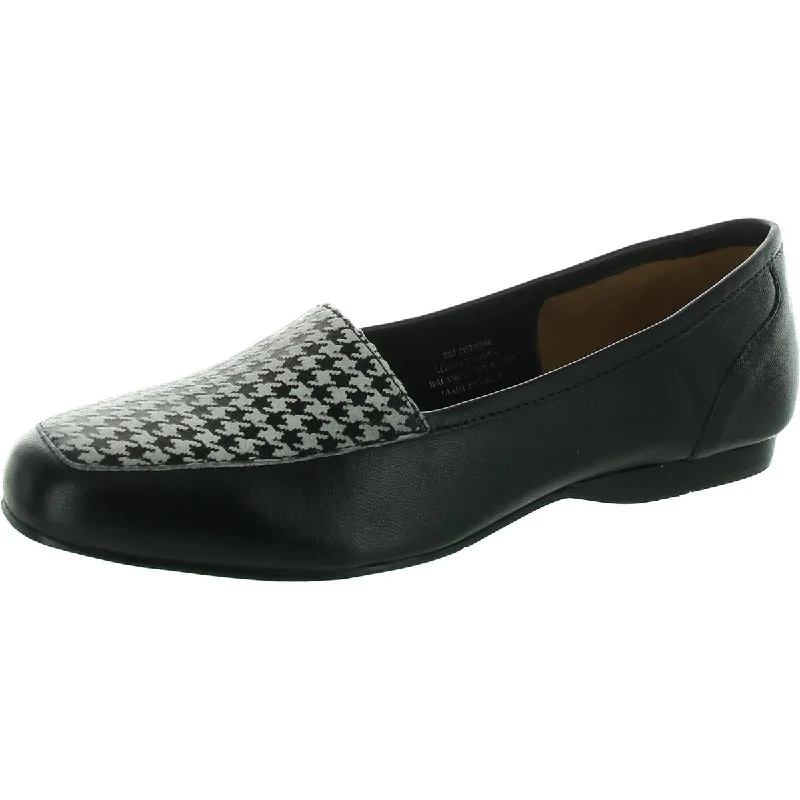 New Products Array Womens Houndstooth Leather Loafers