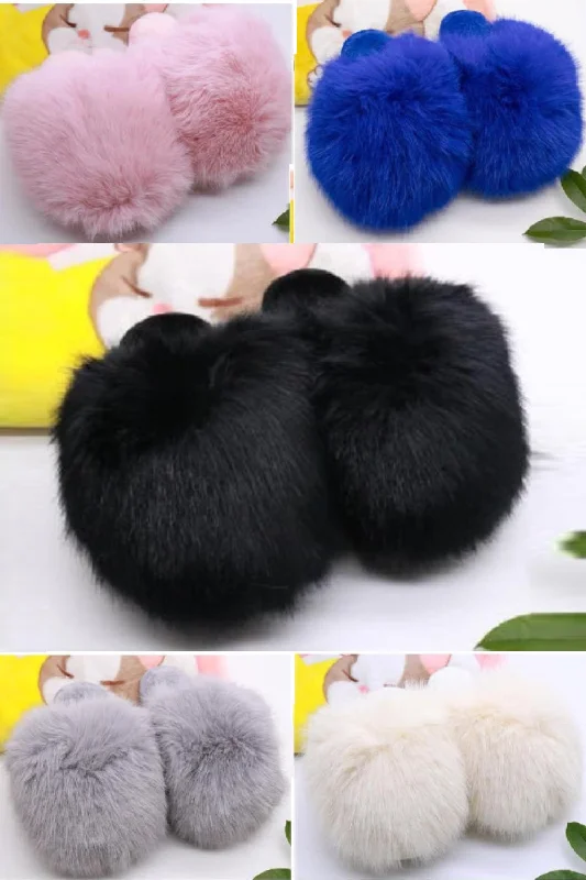 Cool Summer MIXED COLOUR EXTREME FAUX FUR FLUFFY SLIPPERS (PACK OF 36 PAIRS)