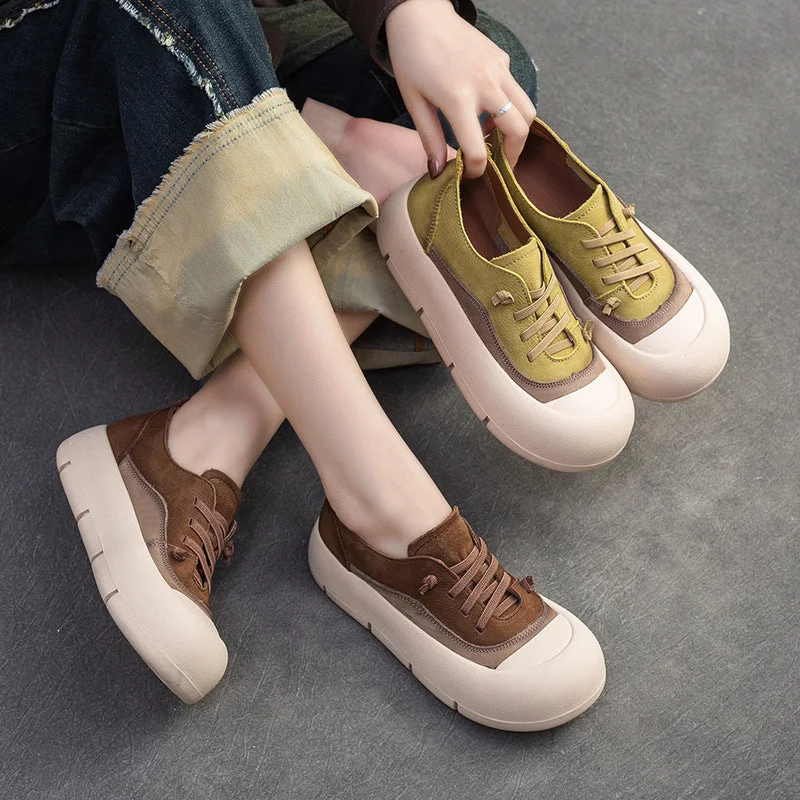 Cool Summer Women Fashion Leather Minimalist Flat Casual Shoes