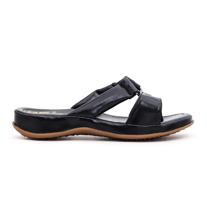 Sports Comfort Style Black PU Slipper CL4040