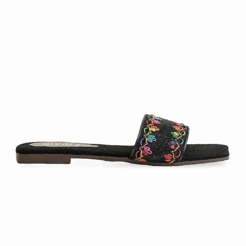 Sports suit style Black Casual Slipper CL1917