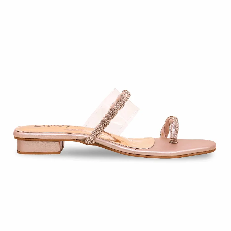 Comfortable And Simple Peach Fancy Chappal FN0760