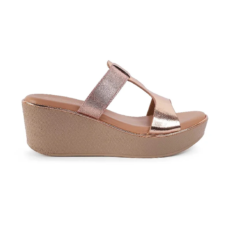 Windbreaker fashion Tresmode Miglo Champagne Women's Dress Wedge Sandals