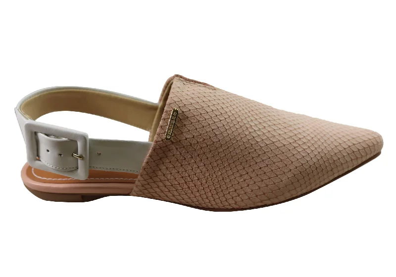 Fresh And Natural Bottero Leah Womens Comfortable Leather Shoes Made In Brazil