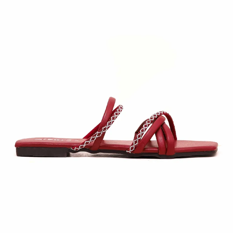 Single item design Maroon Casual Chappal CL1876