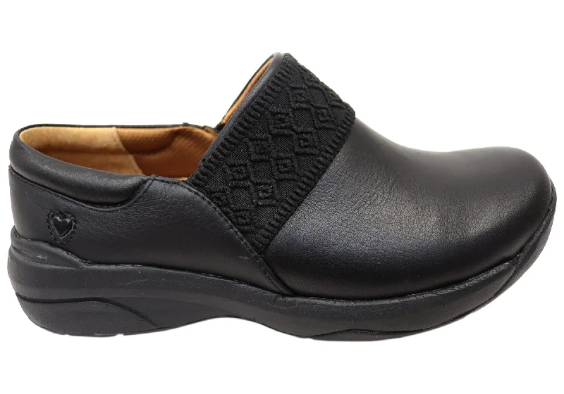 Cool Breeze At Night Nurse Mates Cally Womens Comfortable Wide Fit Leather Slip On Shoes