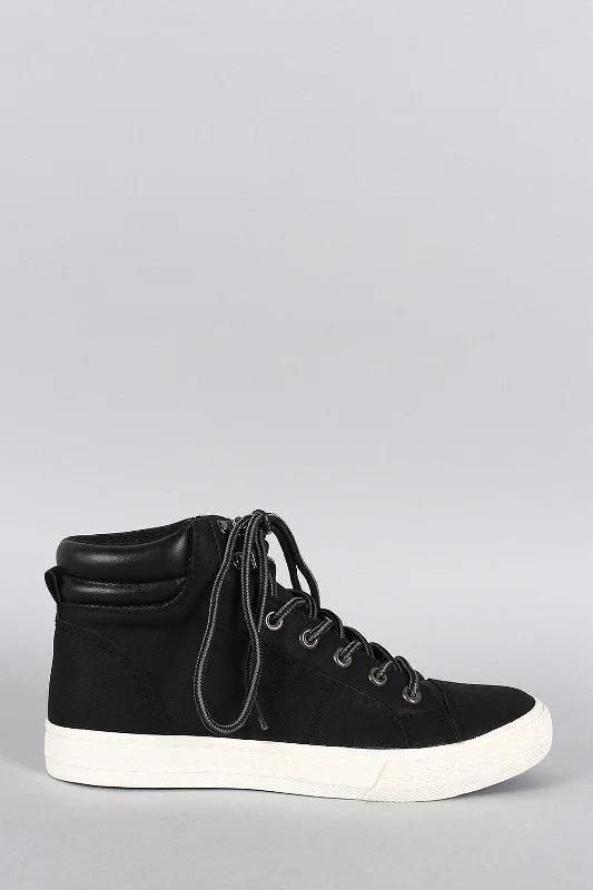 Bottom And Versatile Soda High Top Lace Up Sneaker