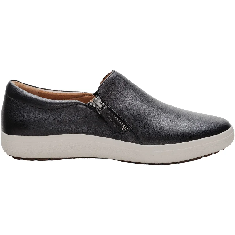 Sports Zipper Style Women's Aetrex Jenna Black Leather