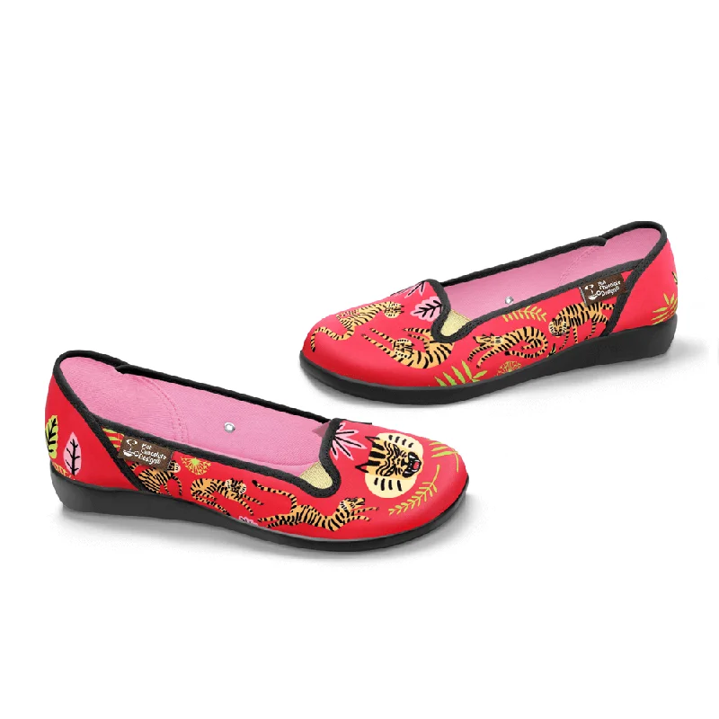 Floral Prints Chocolaticas® Tigris Women's Slip-On