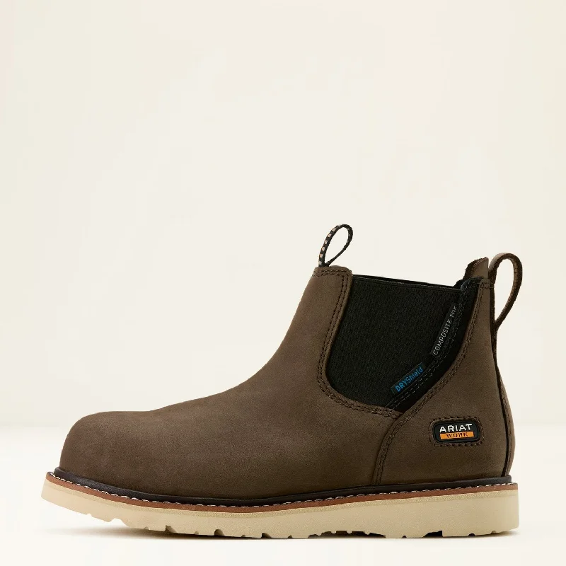 Casual Street Ariat Womens Rebar Wedge 5" WP EH CT Chelsea Boot