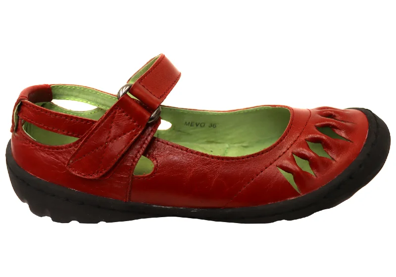 Trendy Traveler Birthmark Mevo Womens Leather Comfortable Mary Jane Shoes