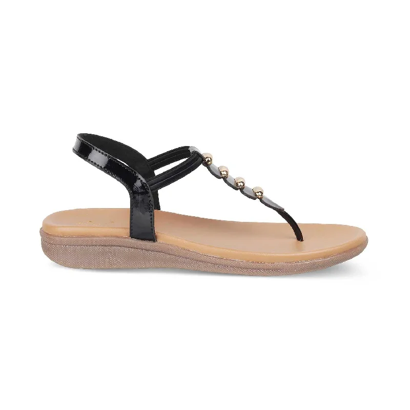 Street Style The Velencia TMS-3 Black Women's Casual Flats Tresmode