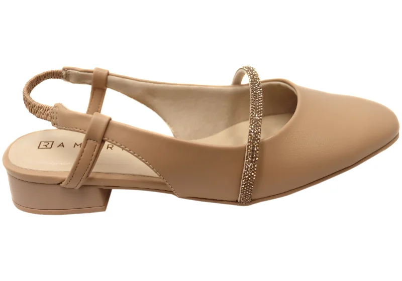 Street Show-off Style Ramarim Roxana Womens Brazilian Low Heel Sling Back Shoes