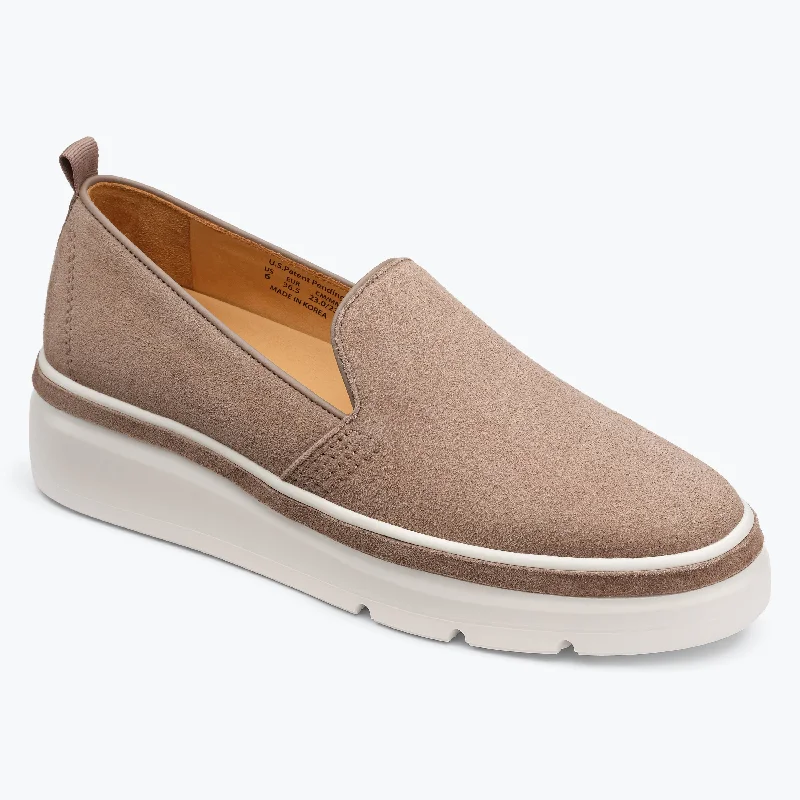 Street Style Suit Sutton Suede Sneaker - Stone Grey