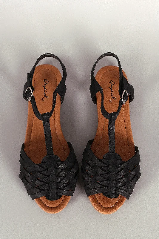 Innovative Design Qupid Peep Toe Fisherman Flat Sandal