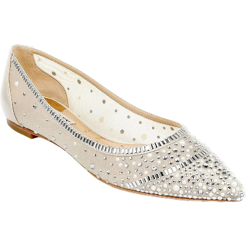 Trendy and versatile Badgley Mischka Womens Babette Satin Slip-On Ballet Flats