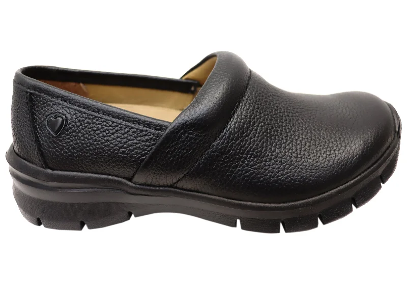 Design Perception Nurse Mates Libby Womens Comfortable Wide Fit Leather Slip On Shoes