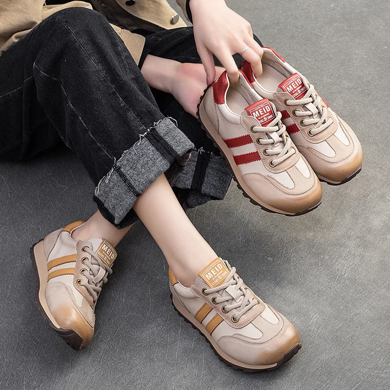 Celebrity Style Women Stylish Leather Comfort Flat Casual Shoes