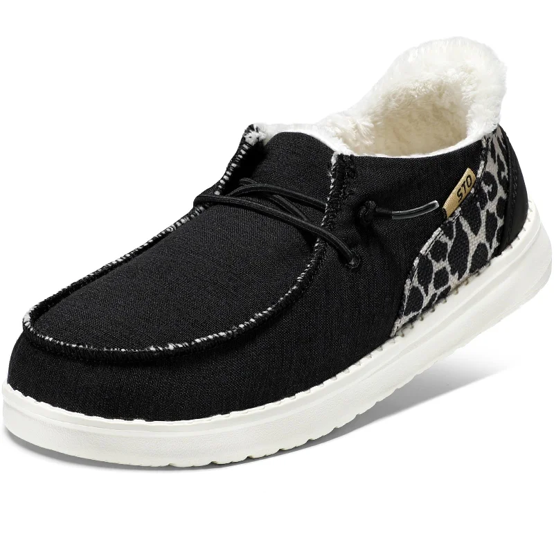 Noble Temperament STQ Women's Loafers丨Orthopedic Fur Lined Ultralight Boat Casual Shoes with Arth Support