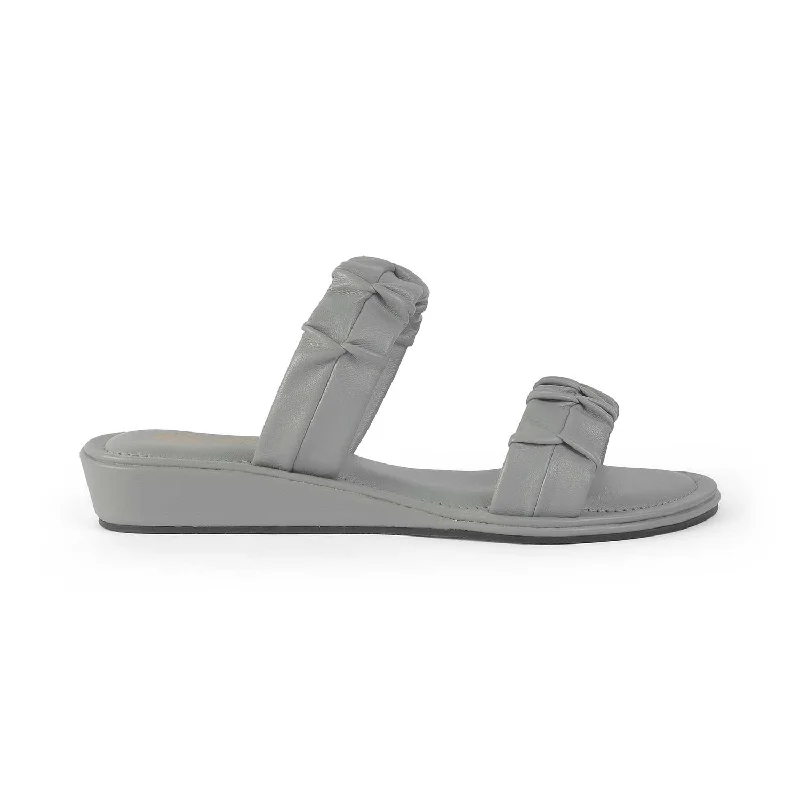 Round neck design Tresmode Belo Grey Women's Casual Flats