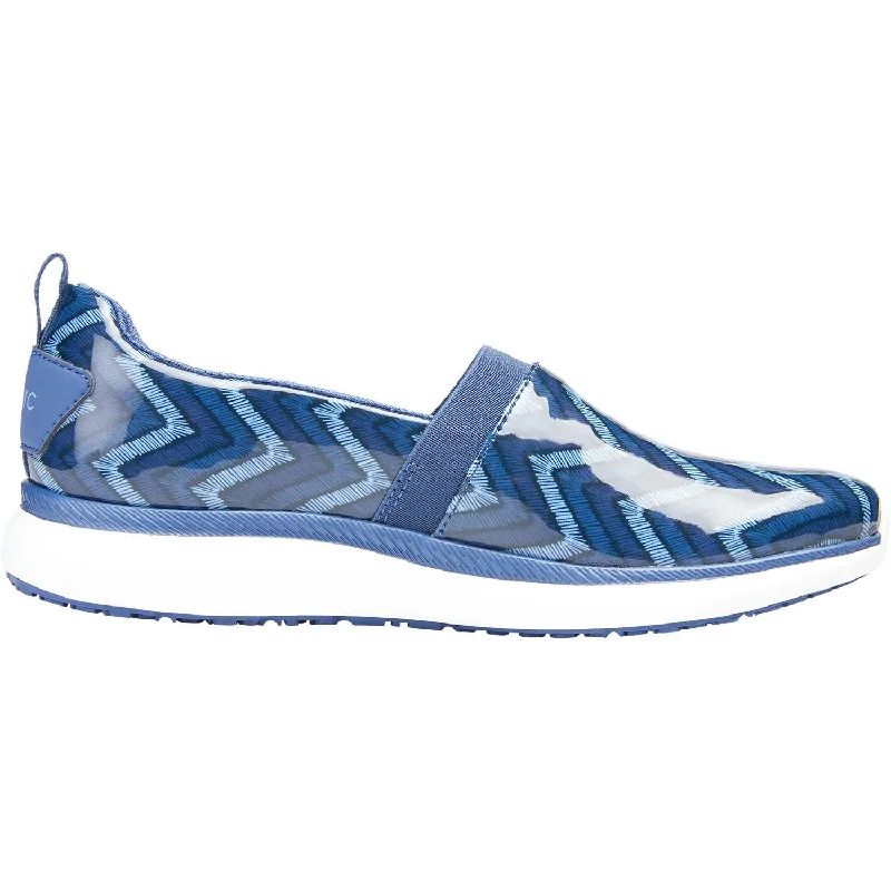 Comfortable And Simple Women's Vionic Fiona Navy Chevron Synthetic