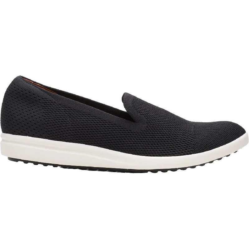 Playful Style Women's Clarks Tamzen Slip Black Knit Fabric
