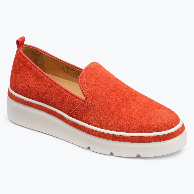 Denim Design Sutton Suede Sneaker - Cherry Tomato
