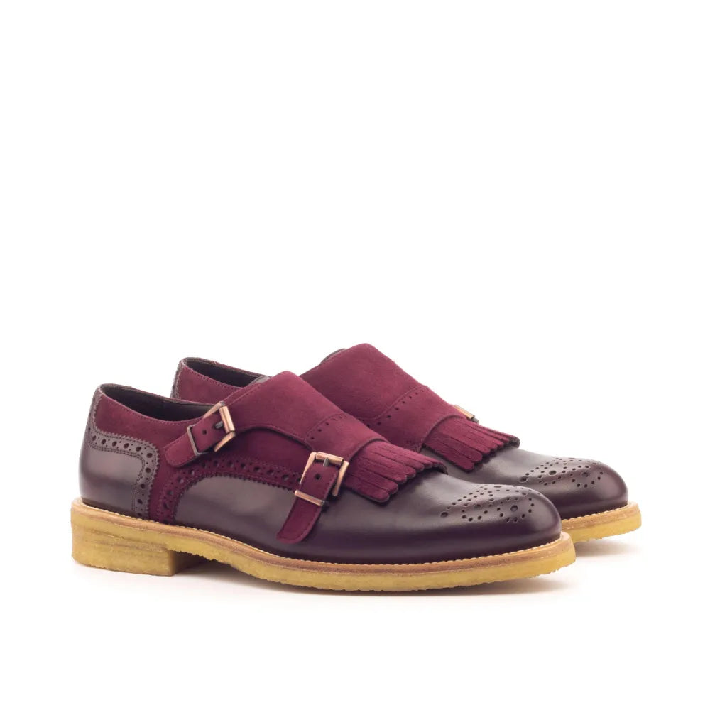 Floral Prints Gina Kiltie unisex Monk Strap