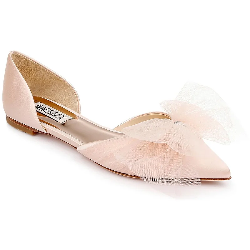 Skirt style Badgley Mischka Womens Fergie Satin Bow D'Orsay