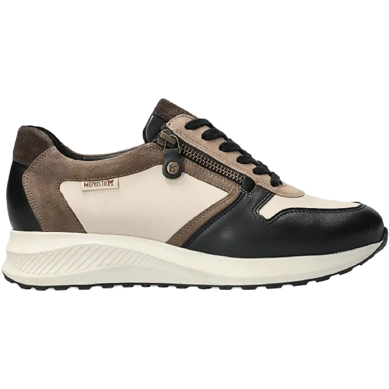 Slim Fit Women's Mephisto Kim Black/Fog Grained Leather