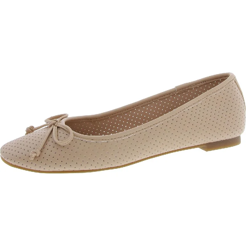 Sports Fitness Style Bandolino Womens Laser Cut Faux Leather Ballet Flats