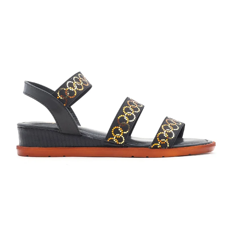 Sports And Leisure Black Formal Sandal FR4876