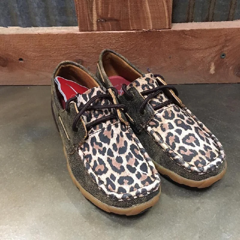 Sports Jacket Twisted X Women's Distressed Leopard Driving Moc Casual Shoe WDM0057