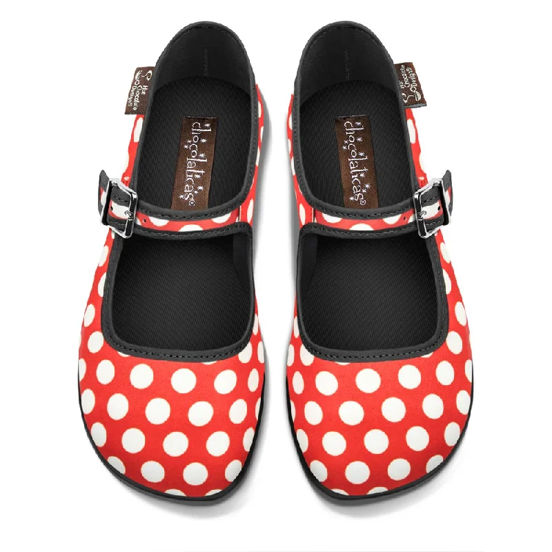 Trendy Items Chocolaticas® Red Polka Women's Mary Jane Flat