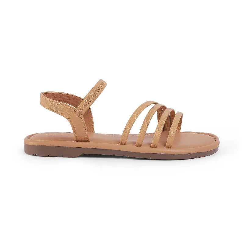 Romantic And Fresh Tresmode Flastrip Beige Women's Casual Flats