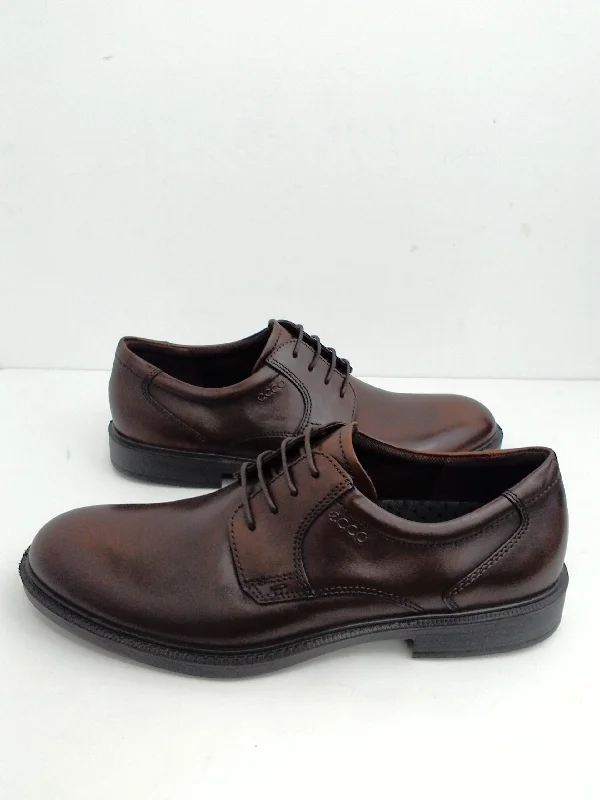 Mid-length Style Ecco Men's  Plain-Toe Oxfords , Leather, Dark Brown, Size 13 M (47)
