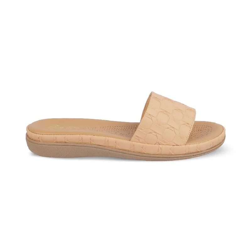 High-waisted pants style The Vienna Beige Women's Casual Flats Tresmode