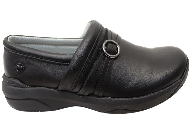 Bottom And Versatile Nurse Mates Ceri Womens Comfortable Wide Fit Leather Slip On Shoes