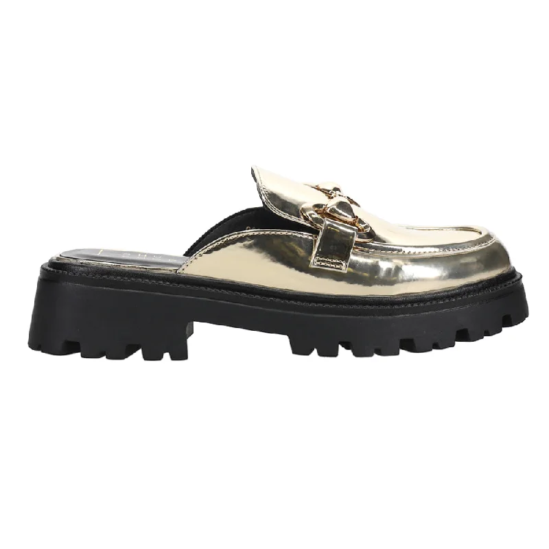 Minimal Style Tiffany Metallic Mules