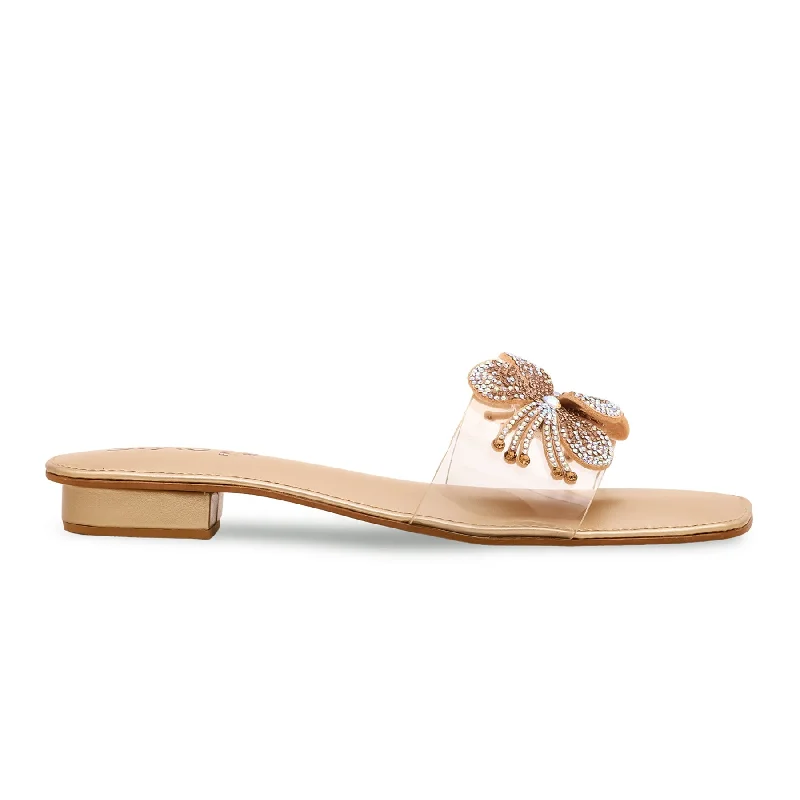Warm And Comfortable Golden Fancy Slipper FN7762