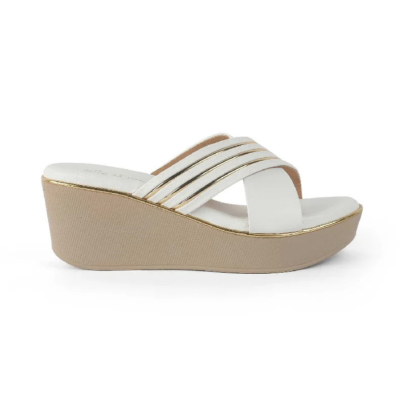Amazing design Tresmode Boise White Women's Dress Wedge Sandals