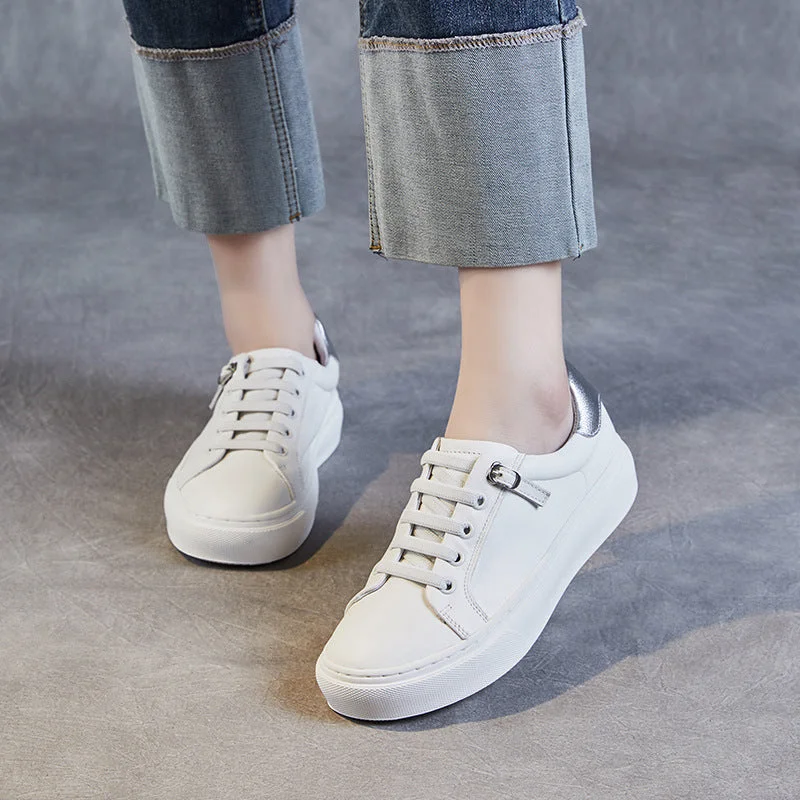 Boutique display Women Minimalist Leather Comfort Flat Casual Shoes
