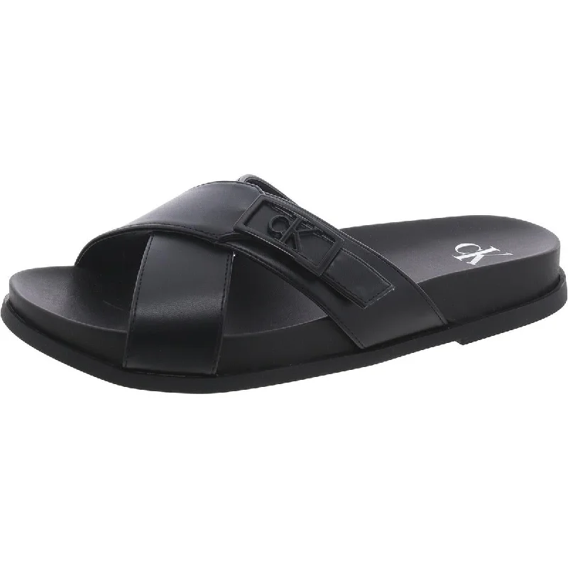 Low-key Luxury Calvin Klein Jeans Womens Eandria Slip On Open Toe Slide Sandals