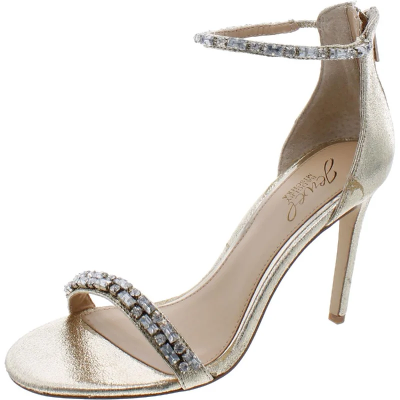 Fashionable And Versatile Jewel Badgley Mischka Womens Embellished Glitter Evening Sandals
