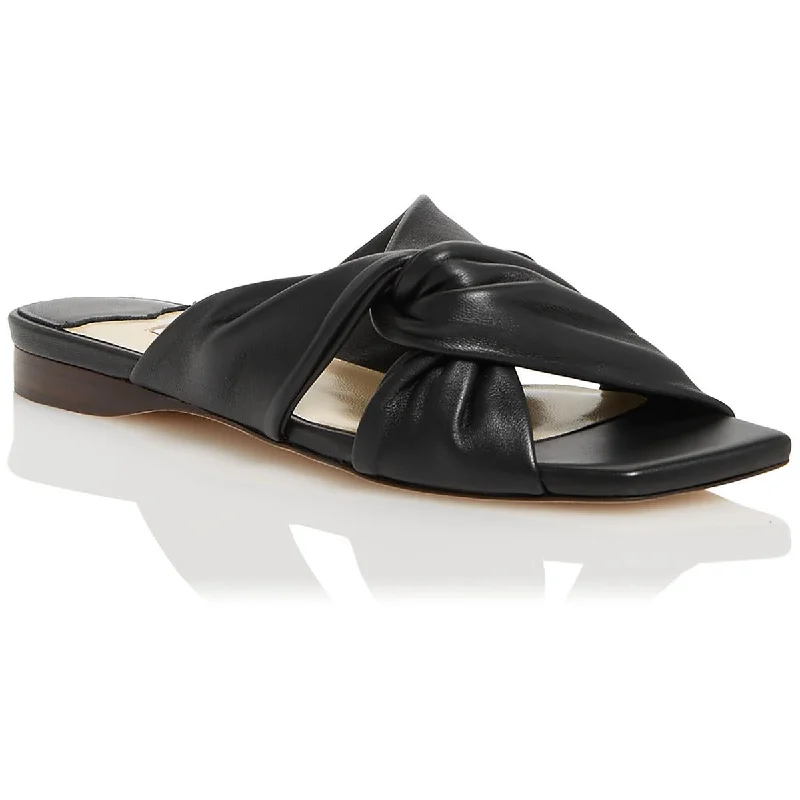 Sports Fitness Wear Jimmy Choo Womens Leather Square Toe Slide Sandals