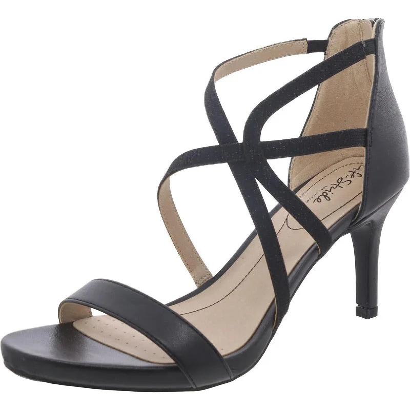 Nightclub Style LifeStride Womens MASQUERADE Faux Leather Square toe Strappy Sandals