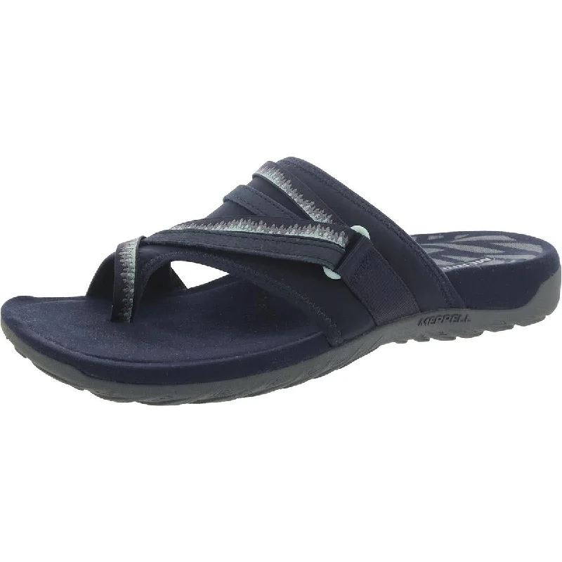 Hooded design Merrell Womens Terran 3 Cush Post Toe Loop Slip On Slide Sandals